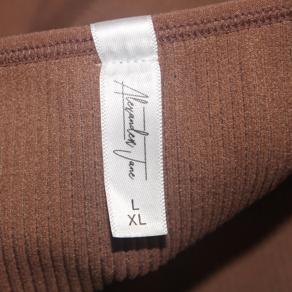 Ribbed Alexander Jane The Essential Crop | Skinny Strap Bralette in Sz (L/XL) - Picture 4 of 7